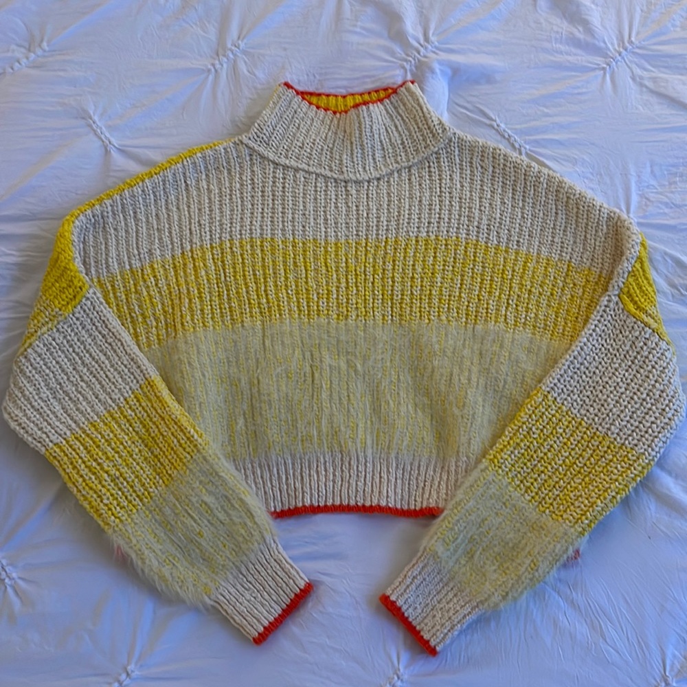 Yellow free people sweater